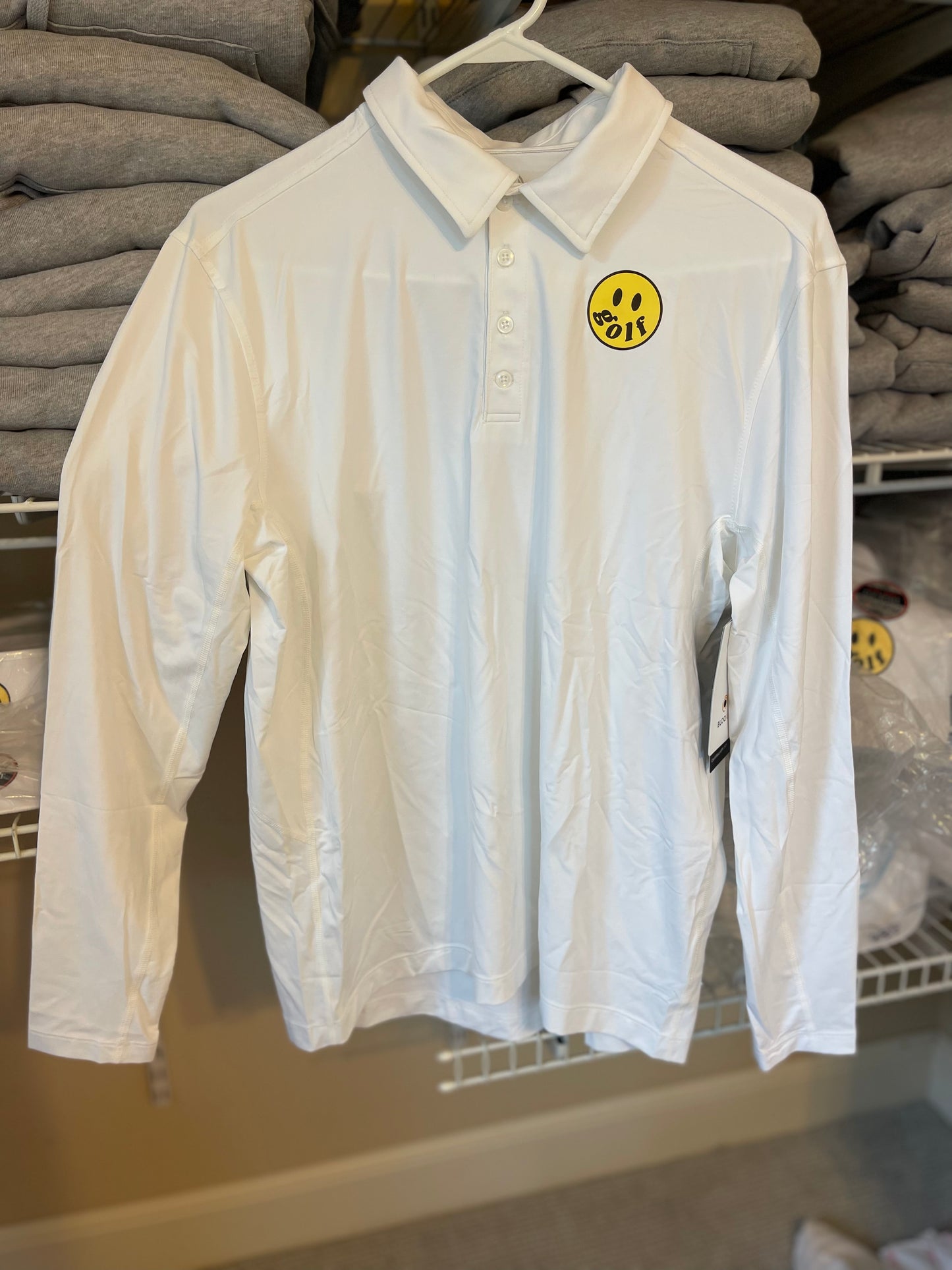 Men's Long Sleeve Happy Polo UPF 50+