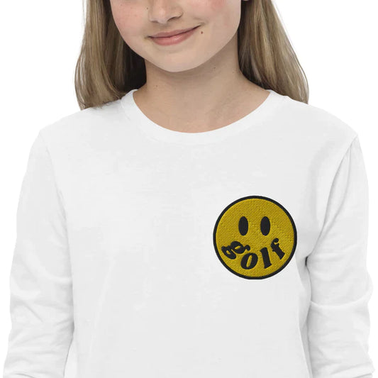 Youth Unisex Long Sleeve Tee White