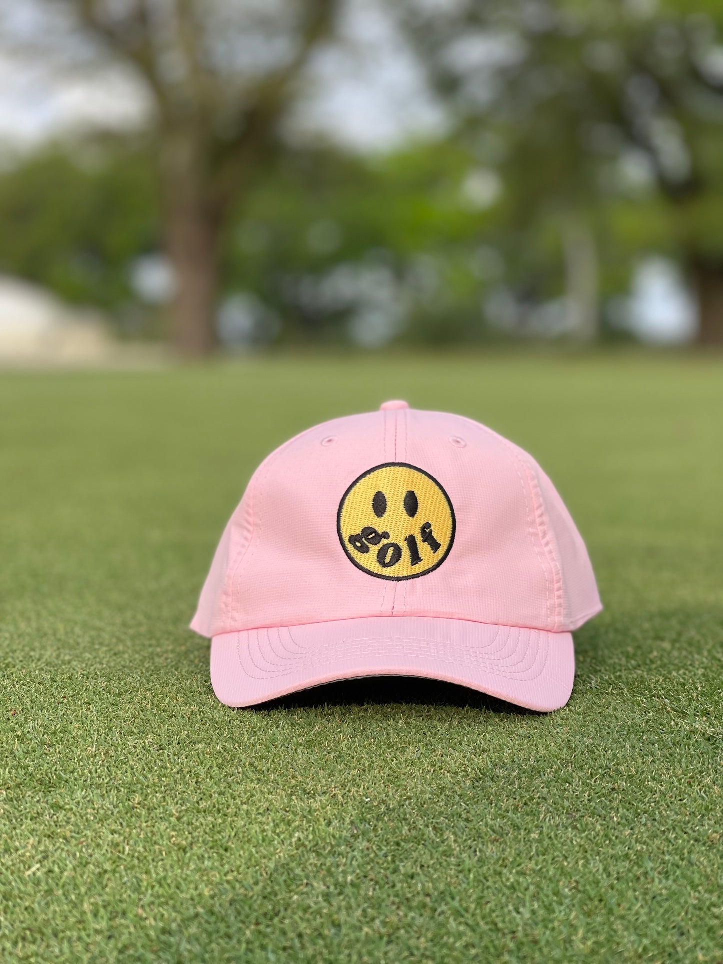 Classic Happy Golf Performance Hat Pink